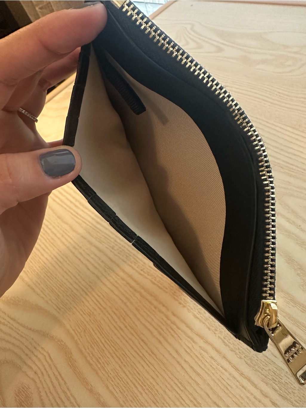 Mina Baie Large Lijah Wallet Black Leather — image 3 of 5